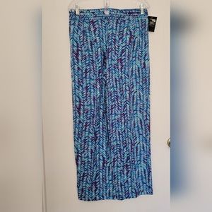 Liz Claiborne Company Axcess Ladies Multicolor Wide Leg Pants  Sz Large